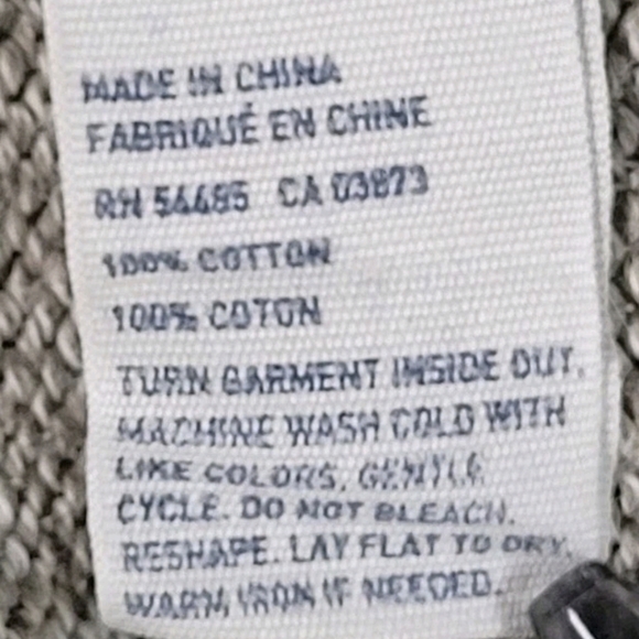 American Eagle Sweater Adult Men's Medium Beige Mock Neck Henley Chunky Knit - Picture 4 of 6